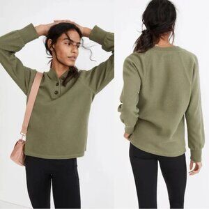Madewell MWL Thermal Henley Sweatshirt